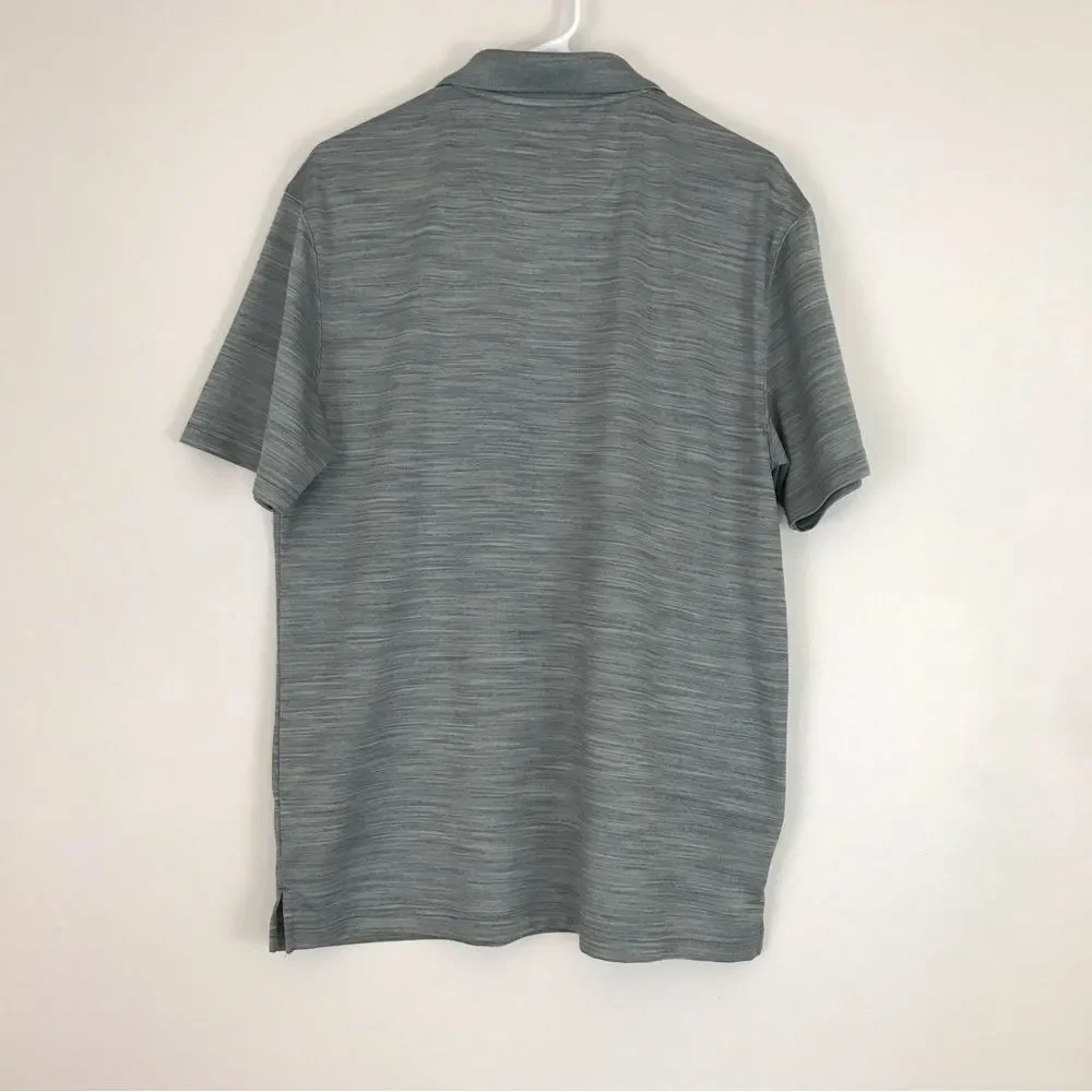 Haggar Clothing Gray Golf Polo Short Sleeve Men's Size Medium Shirt